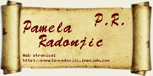 Pamela Radonjić vizit kartica
